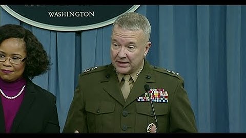 DEPARTMENT OF DEFENSE BRIEFING - Dana White, Gen K F McKenzie Jr 1/11/2018
