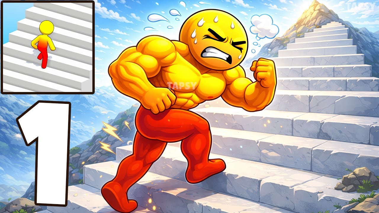 🔥Stair Challenge Gameplay Walkthrough Levels 1–17 Satisfying Stair Building (Android,iOS)