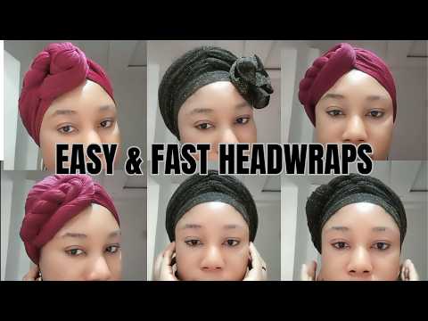 EASY TURBAN HEADWRAP STYLES FOR BEGINNERS / QUICK SCARF TUTORIAL