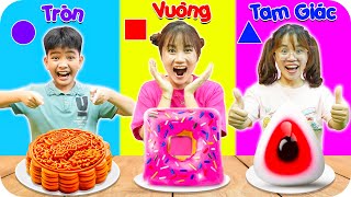 200k Mua Đồ Ăn Vặt Cổng Trường Theo Hình Tròn - Vuông - Tam Giác ♥ Minh Khoa TV