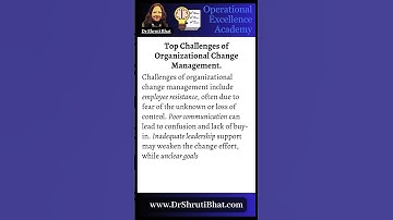 Top Challenges of Organizational Change Management.