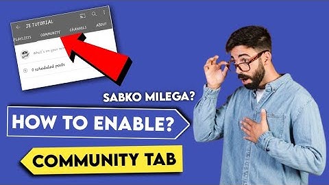 How To Enable Community Tab Kaise Enable Kare | 500 Subscriber Community Tab Enable | Community Tab
