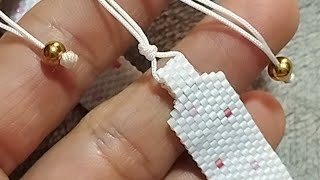 cómo hacer terminación de pulseras en puntada peyote