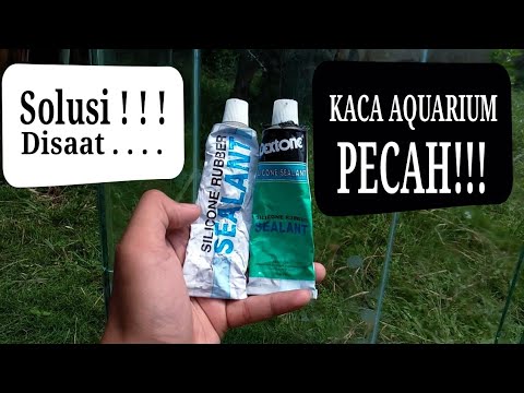 Cara ngelem aquarium pake lem super hemat.. 