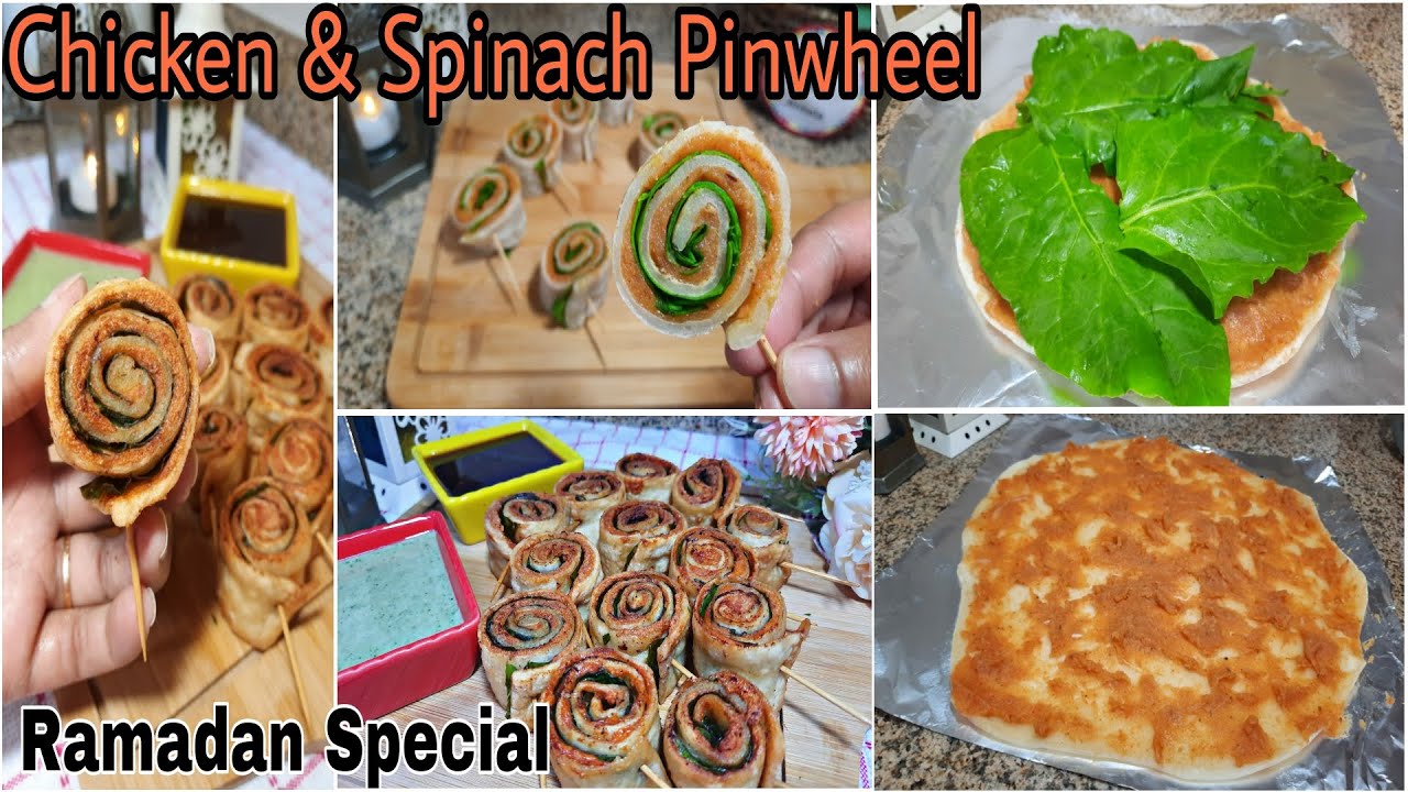 Chicken & Spinach Pinwheel/Ramadan Special Pinwheels/Crispy Pinwheel by(cookingb with aneela)