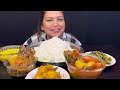 Bigbites eating rice with ar macher kaliakochu  tangra macher jhal dal payajkoli vaja