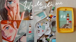 Write with me #16 ✨домашний творческий влог 🔮 пишу ночью и леплю из глины