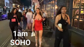 🔴 LONDON NIGHTLIFE ON A SATURDAY, SOHO, LEICESTER SQUARE, PICCADILLY CIRCUS, 1am LONDON