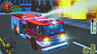 Fire Truck Driving Simulator 2020 - أفضل لعبة للهاتف المحمول - الجزء الأول من مكافحة الحرائق screenshot 5