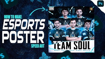 How to create professional esports roster poster in photoshop