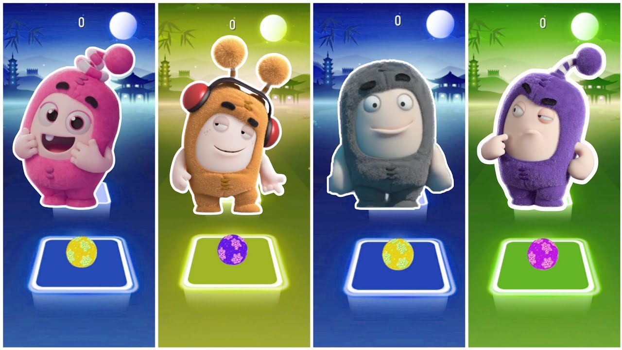 Oddbods Zee Vs Oddbods Food Vs Oddbods Pogo Vs Oddbods Jeff - Tiles Hop Edm Rush🎶