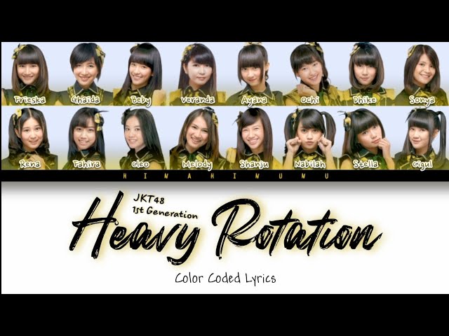 JKT48 - Heavy Rotation | Color Coded Lyrics class=