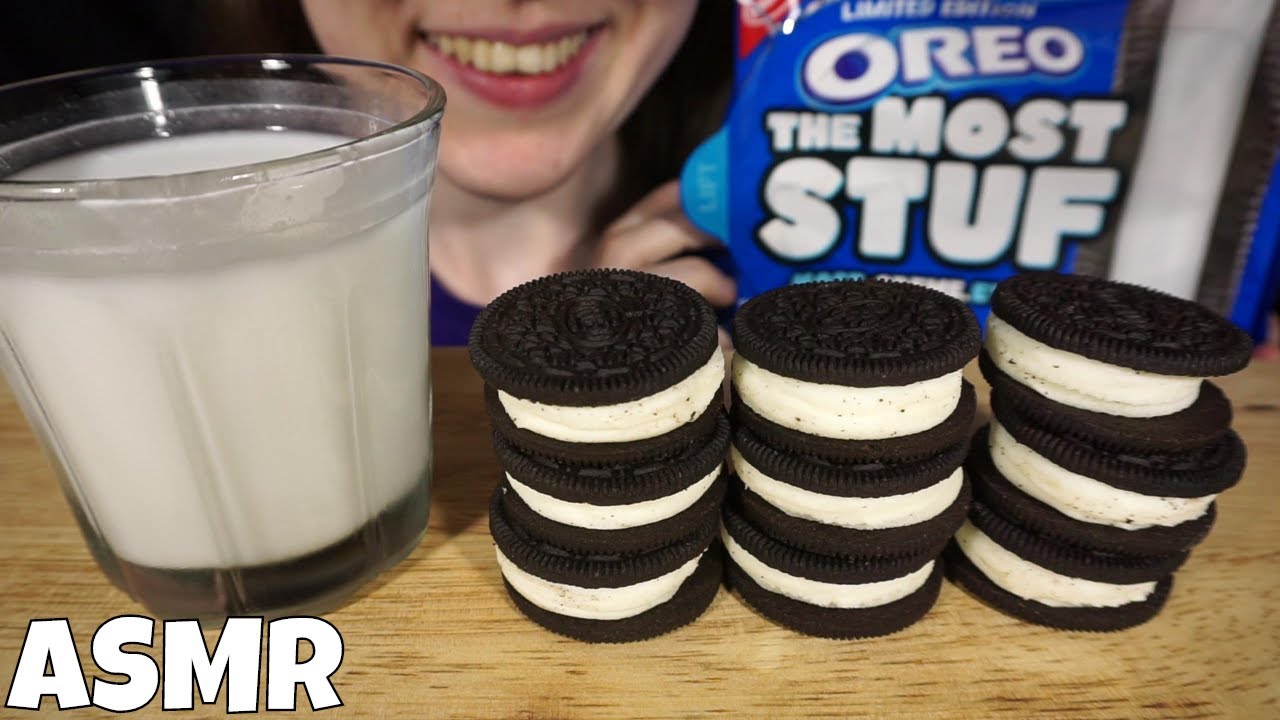 ASMR THE MOST STUF OREOS MUKBANG (No Talking) EATING SOUNDS