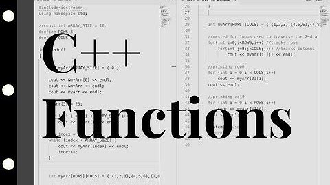 2 - User-defined Functions in C++