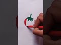 How # to # draw # a # tomato 🍅 # easy # drawing # shorts #