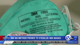 Health officials looking for ways to sterilize N95 masks