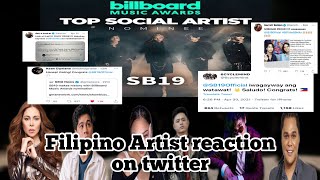 Filipino artist reaction on SB19 being nominated as Top Social Artist on BBMAs