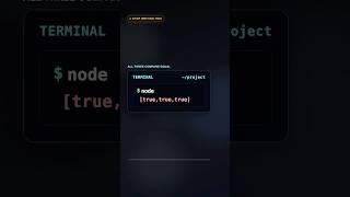 JavaScript Equality Makes Three Values Match #javascript #javascriptequality #shorts