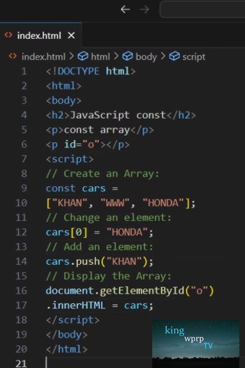 javascript const array #webdevelopment #coding #javascript #html #code ...