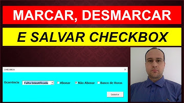 Marcar Desmarcar e Salvar OPÇÃO de CHECKBOX Excel VBA via Códigos