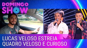 Lucas Veloso estreia quadro Veloso e Curioso no Domingo Show