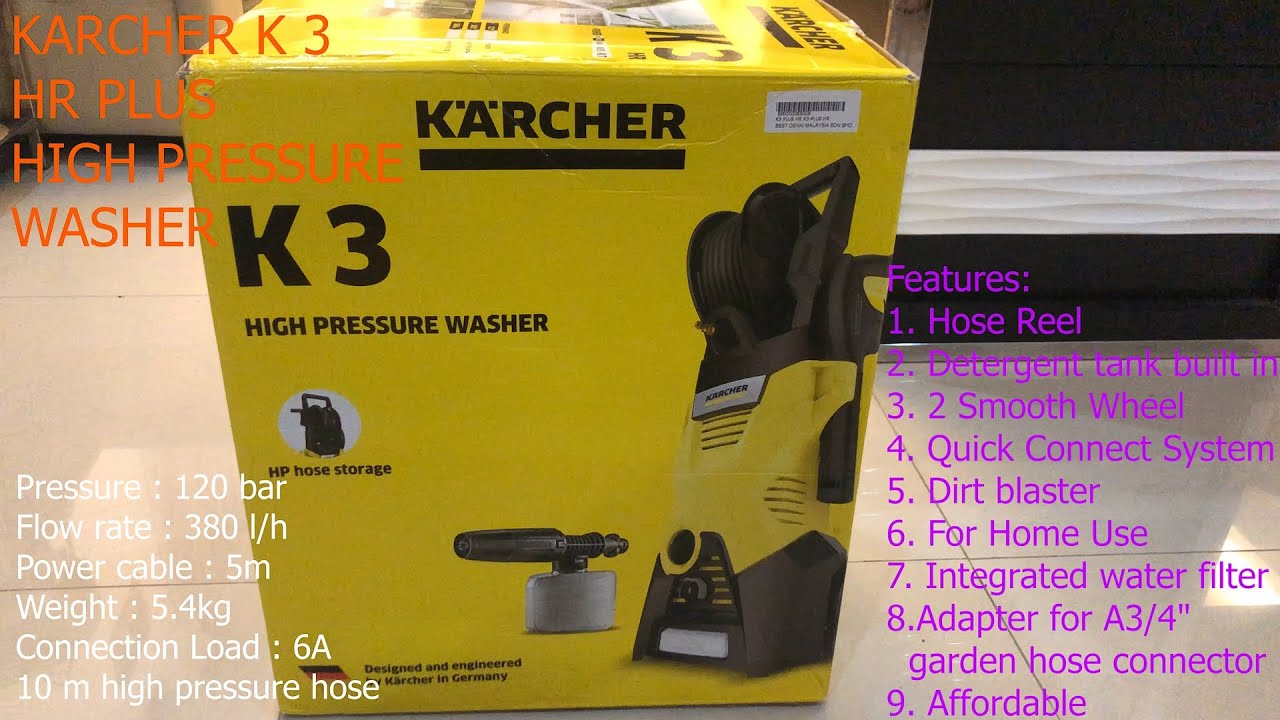 Unboxing Karcher K 3 HR Plus High Pressure Washer 