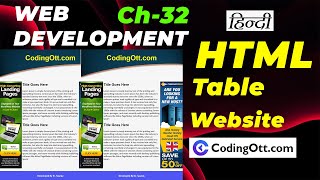 #32 Table Layout Design 5 | HTML tutorial for beginners | Web Development Tutorial in Hindi