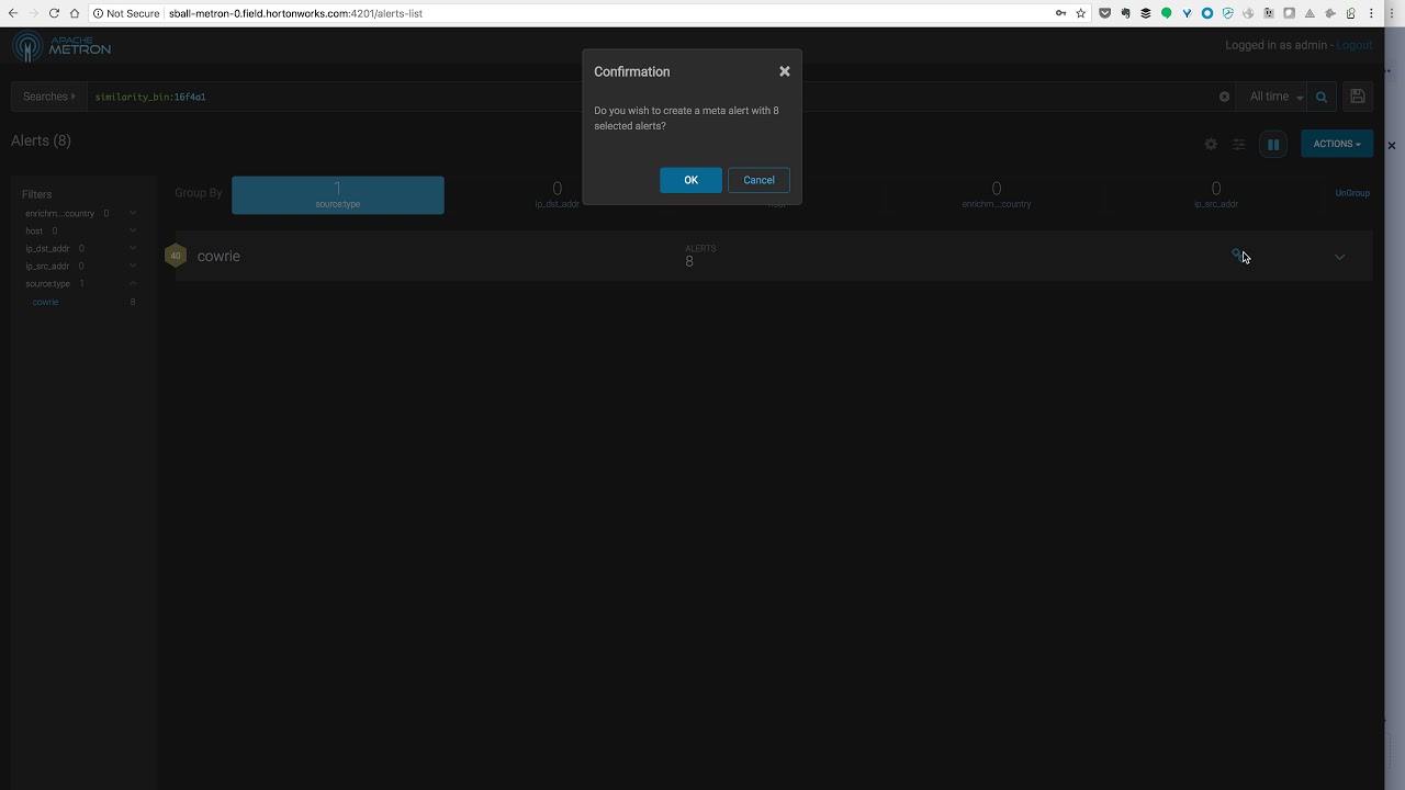 How to make a Meta Alert in Apache Metron 0.4.1 - YouTube