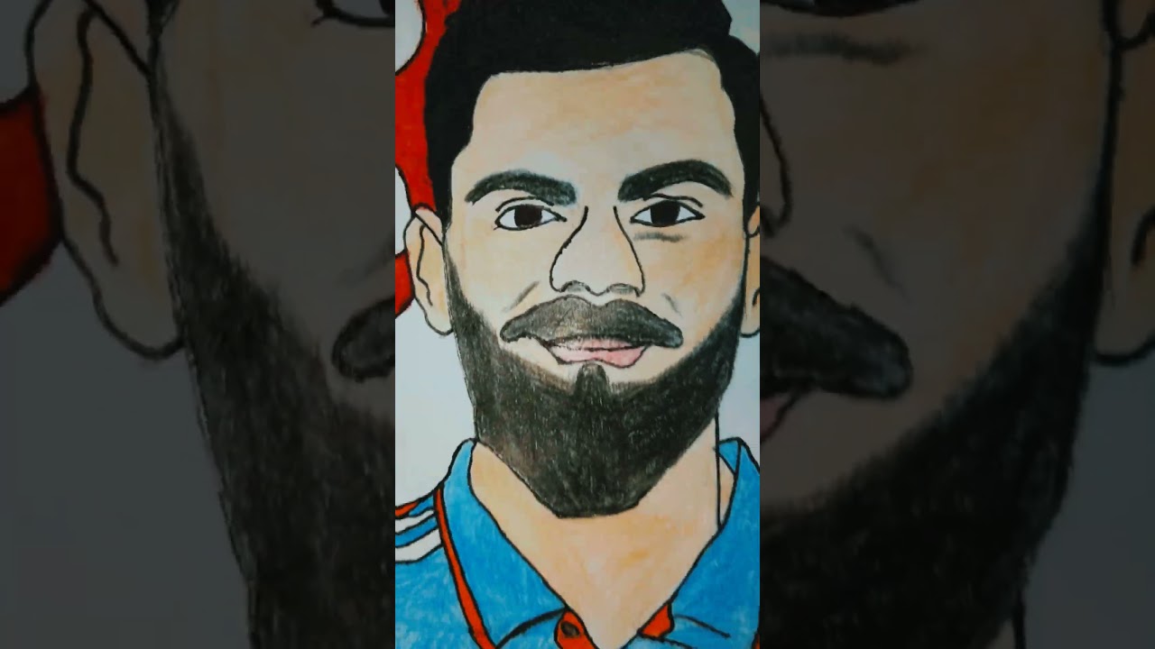 Virat kohli easy drawing 