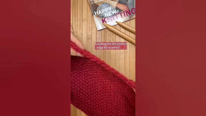 How to knit a perfect slipped stitch edge for scarves, neat and soft🧣 1 minute knitting tutorial