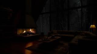 Rain and Fireplace Symphony - A Gateway to Ultimate Comfort - Rainy Day Bliss