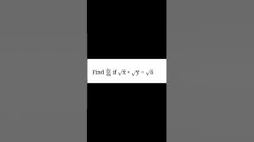 12th Class Derivative sqrt(x) + sqrt(y) = sqrt(a) solution #shorts #derivatives #dayalsir