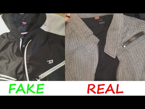 Diesel jacket real vs fake review. How to spot counterfeit Diesel ...