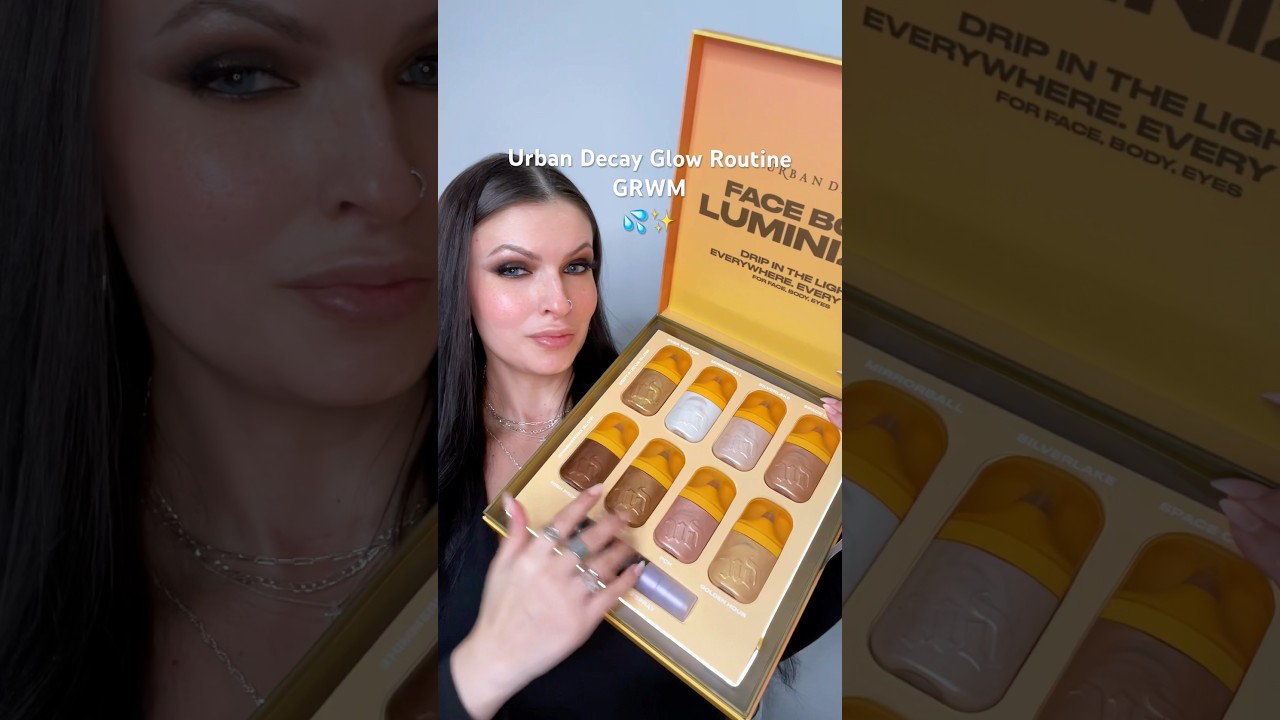 Urban Decay Face Bond Luminizer Waterproof Glow Drops for Face + Body 🫧 ASMR makeup 