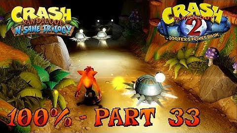 Crash Bandicoot 2 - N. Sane Trilogy - 100% Walkthrough, Part 33: Night Fight (Both Gems)