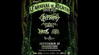 Cryptopsy ORGIASTRIC DISEMBOWLMENT Carnival of Death tour Pittsburgh