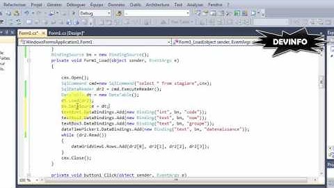 ADO.NET | mode connecte (Button navigation)