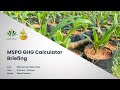 Briefing on malaysian sustainable palm oil mspo greenhouse gases ghg calculator  ms25302022