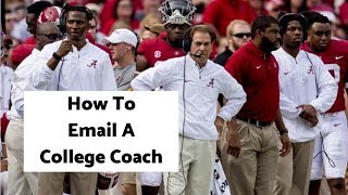 How To Email A College Coach