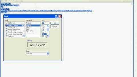 Command Prompt matrix notepad