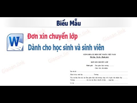 Hướng dẫn viết ĐƠN XIN CHUYỂN LỚP cho các bạn sinh viên