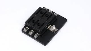6 Way Blade Fuse Box Holder Block LED Indicator 32V Universal 100Amp Waterproof