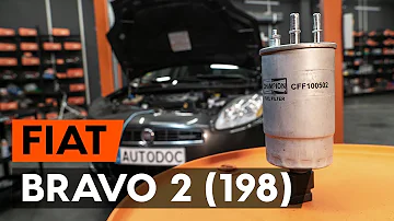 Où se trouve le filtre à gasoil sur une Fiat Bravo ?