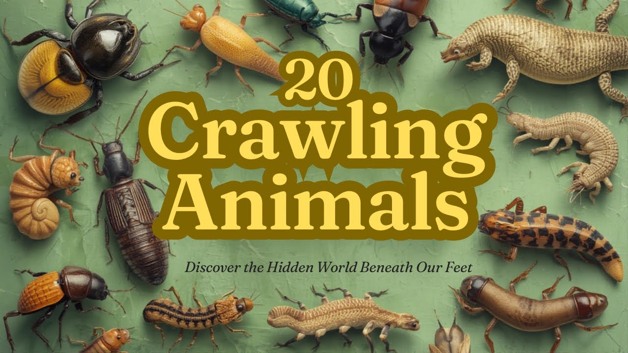 Meet 20 Crawling Animals 🐛🦎 | Fun Learning for Kids