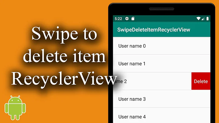 Swipe to delete item RecyclerView trong Android - [Android Lists - #20]