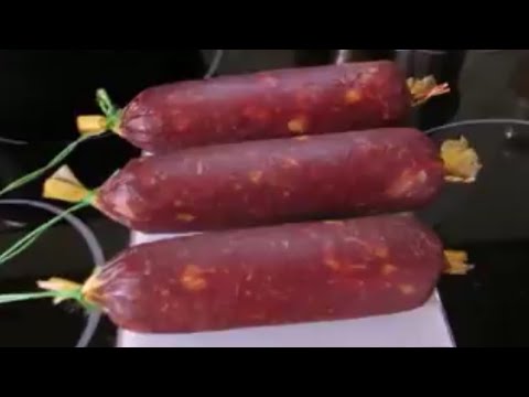 Salami mit Hackfleisch gemacht.Lecker! - YouTube