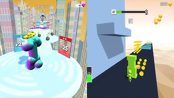 Stack Colors Vs Tall Man Run Gameplay Android,IOS