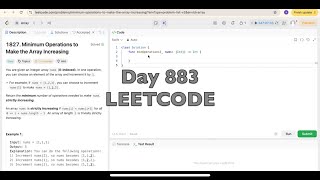 Day 883: LeetCode Problem 1827. Minimum Operations to Make the Array Increasing - Swift