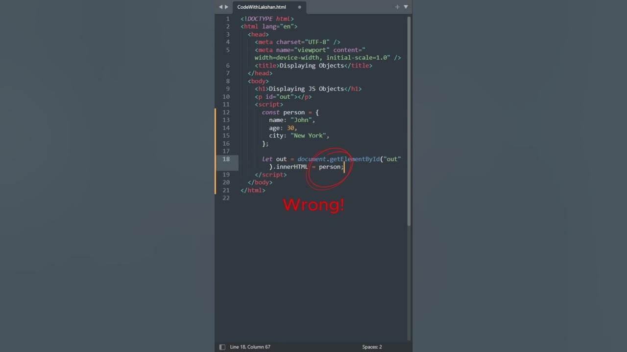 How To Display JS Objects? Fix [object Object] | JavaScript - YouTube