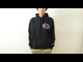 Champion（チャンピオン） ビッグロゴ スウェット プルパーカー メンズ ビッグC ワッペン スエット サガラ刺繍 厚手 裏起毛 大きいサイズ C3-E127 mv154